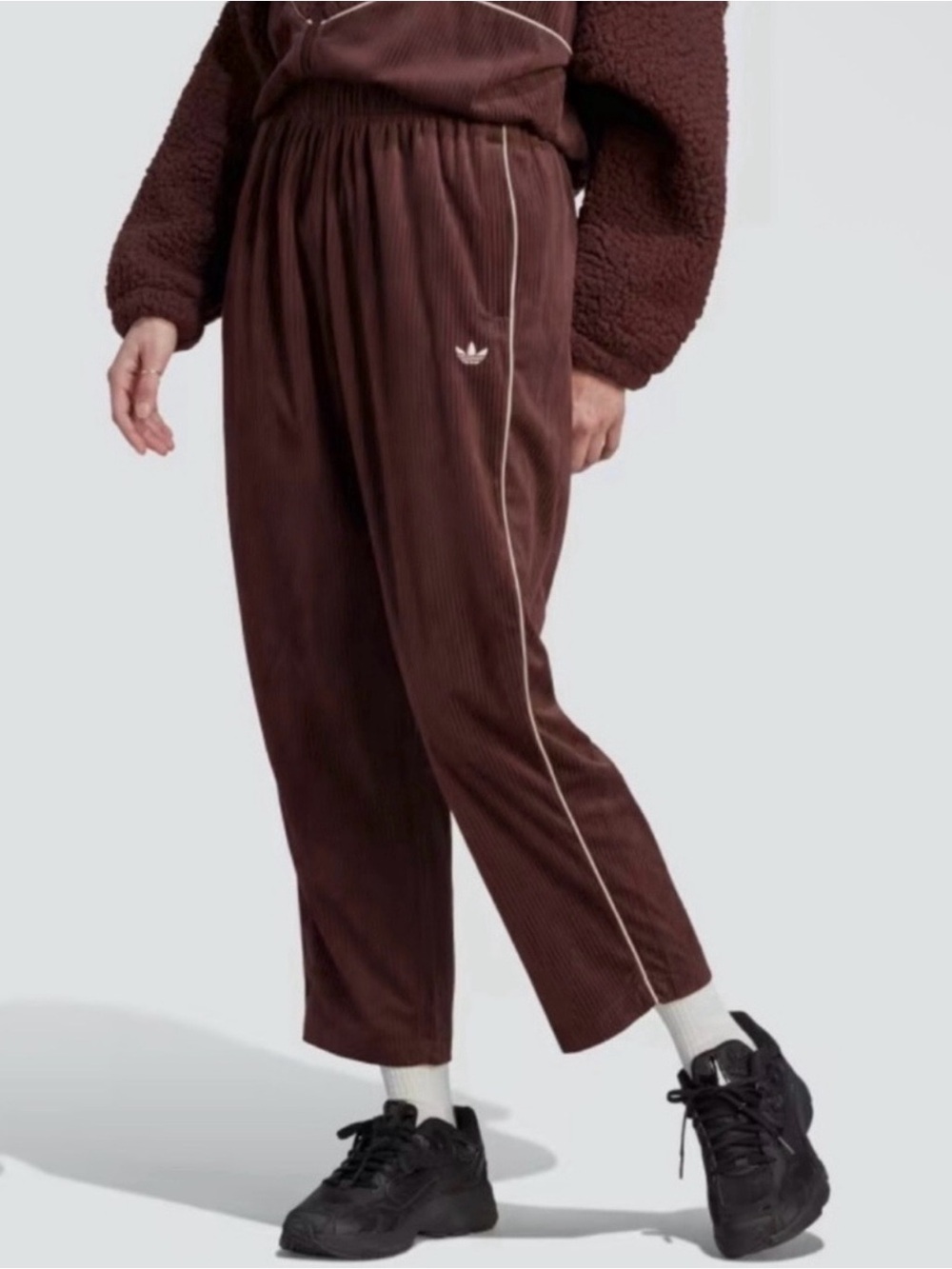 adidas Brown Corduroy Trefoil Pants